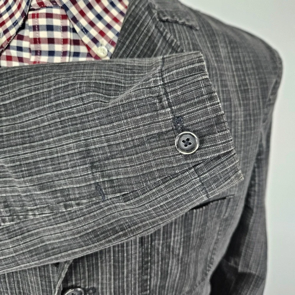 Murano Men's Sport Coat Blazer‎ Three Button Unstructured Cotton Size LARGE